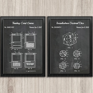 Magic Patent Prints, Geek Art, MTG Poster, Game Room Decor, Dungeons and Dragons Wall Art, Gift for Magic Players, INSTANT DOWNLOAD
