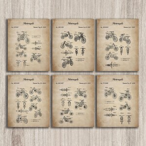 Vintage Honda Motocross Patent Print, Supercross Racing Champ, Motorcycle Wall Art, Vintage Biker Art, Motorcycle Gift, INSTANT DOWNLOAD