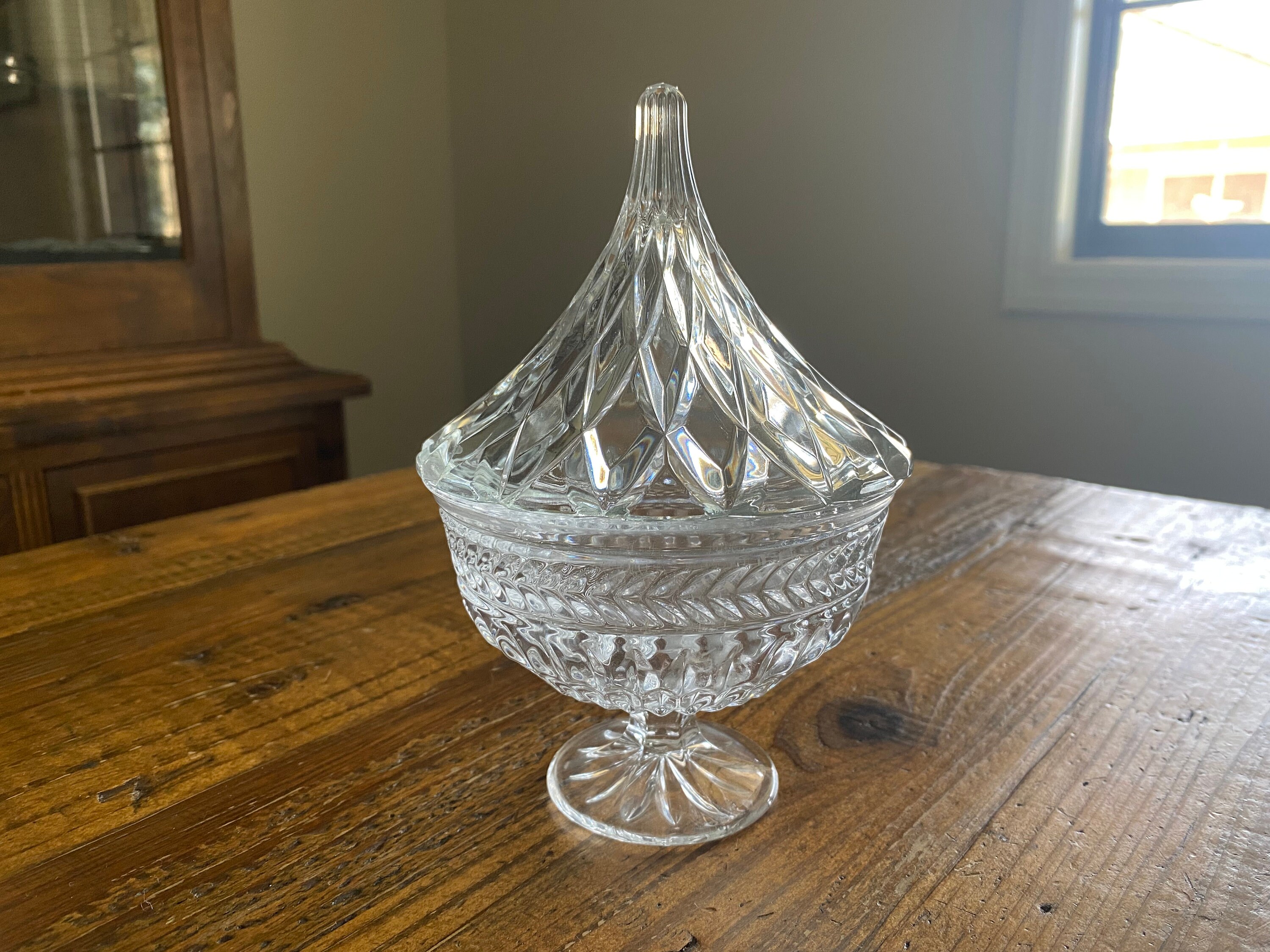 Vintage Crystal Candy Dish Crystal Candy Dish With Lid Etsy