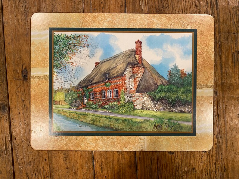 6 Vintage Pimpernel English Cottage Acrylic Placemats English Etsy