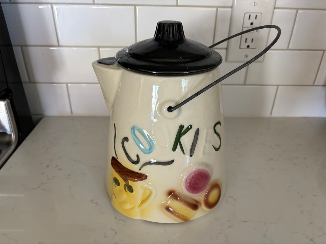 Mccoy 1950s Coffee Pot Cookie Jar, Vintage Mccoy Cookie Jar, Mccoy