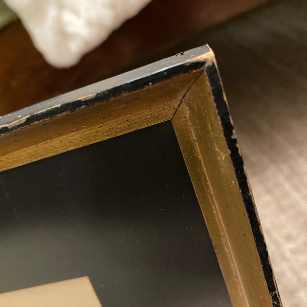 Marco de madera vintage, Marco vintage grande, Marco dorado, Marco antiguo, Marco vintage de arte, 16 3/4 x 12 1/4 pulgadas