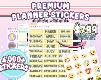 4000+ Cozy Minimal Digital Planner Stickers for GoodNotes (Digital Download)