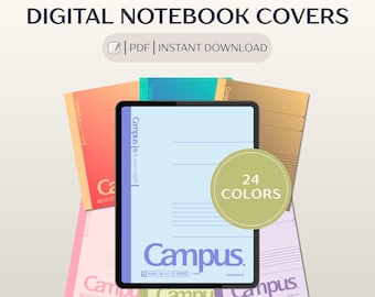 Kokuyo Campus Digital Notebook Style Template PDF and PNG Digital Download