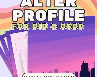 Therapy-Ready Alter Profile Template | Printable DID Worksheet for Therapists & Clients | Session Aid