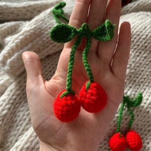 10 Pieces Red Cherry | Cherry For Cardigan | Handmade Cherry For Sweater | Woman Casual | Sweater | Gift For Her