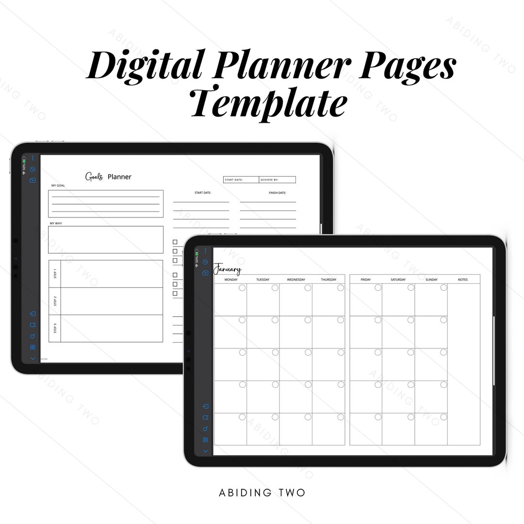 Digital Planner Template Pages, Digital Planner Custom Digital Planner