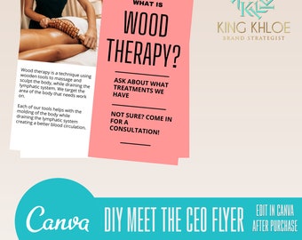 Canva DIY Wood Therapy Flyer, DIY Maderotherapy Flyer