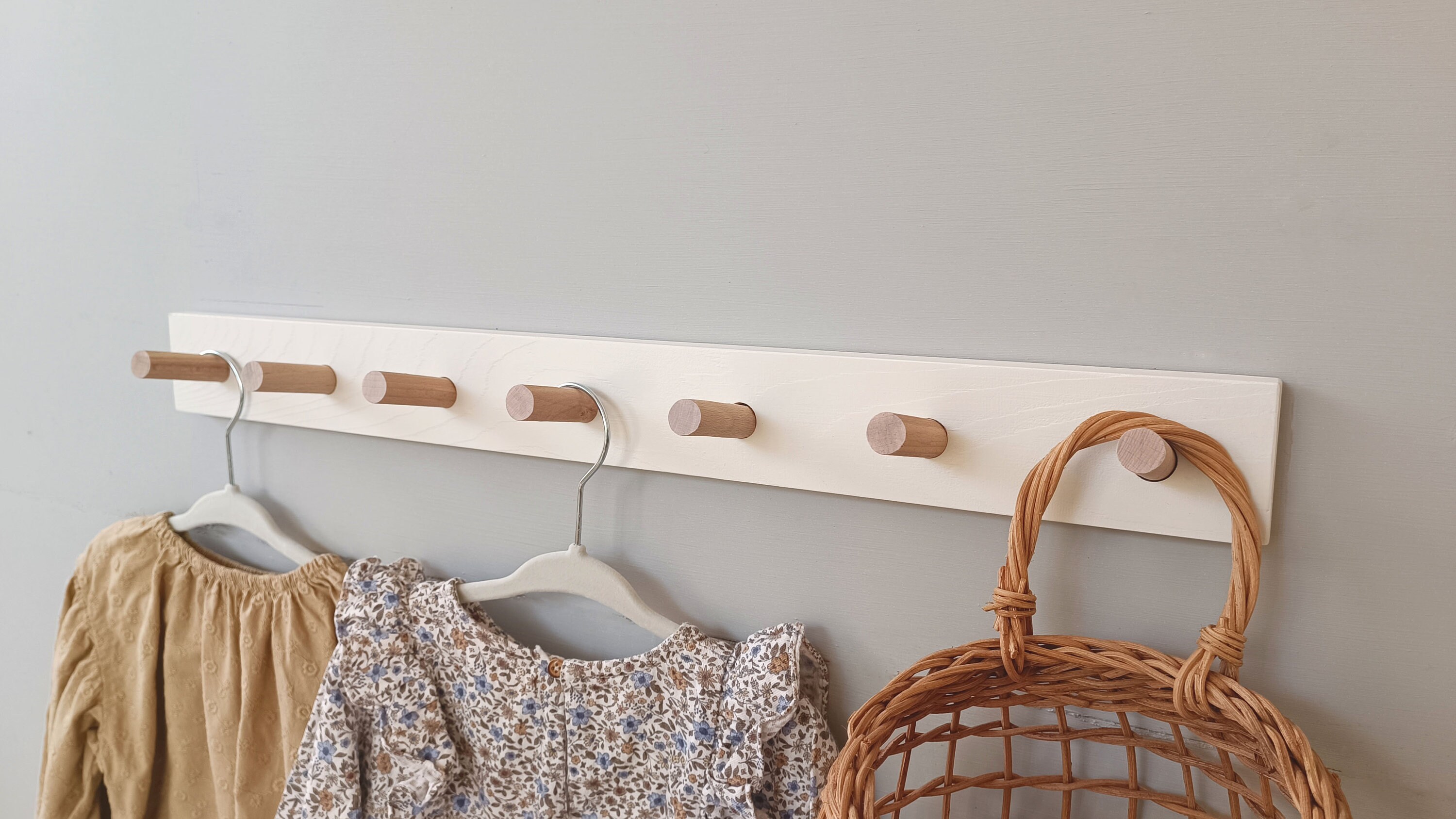 Kids Coat Rack Kids Peg Rail Coat Hanger Wall Decor Wall Etsy