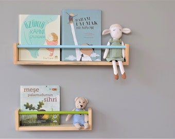 Estantería Montessori de haya y pino hecha a mano - Decoración infantil