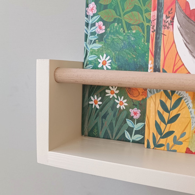 Nursery Bookshelf Kids Bookshelf Beech Wood Bookshelf Wall Etsy