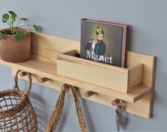 Organización de entrada, organizador de abrigos y correo, perchero de pared, regalo de inauguración de la casa