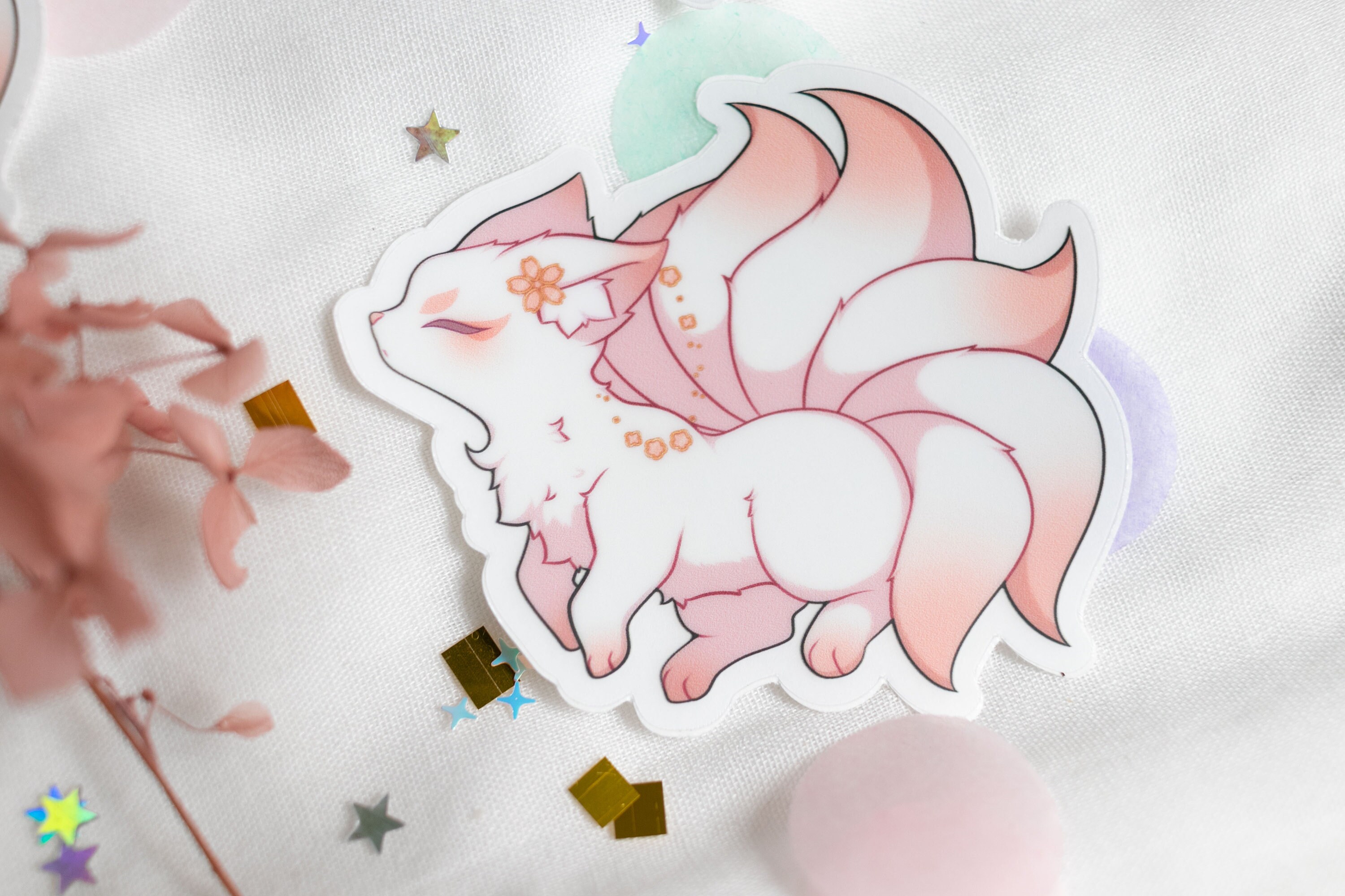 Kitsune Sticker Kawaii - Etsy