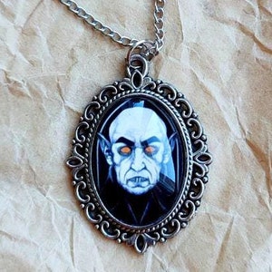 Dracula necklace pendant, Nosferatu necklace sharm, classic Vampire necklace, Halloween necklace, Goth necklace, Horror necklace, 60s film