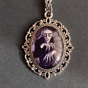 Dracula necklace pendant, Nosferatu necklace sharm, classic Vampire necklace, Halloween necklace, Goth necklace, vintage Horror necklace