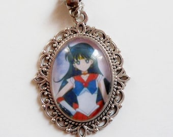 Sailor moon ketting, Sailor Mars Sailor Venus bengelen oorbellen aangepaste anime cameo charme choker fanart cadeau voor vriend nostalgie sieraden