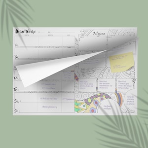 Wochenplaner Block A4 ohne Datum (50 Blatt) - Wochenkalender mit ToDo Liste - Terminplaner aus Papier -Schreibtischunterlage, Aufgabenplaner