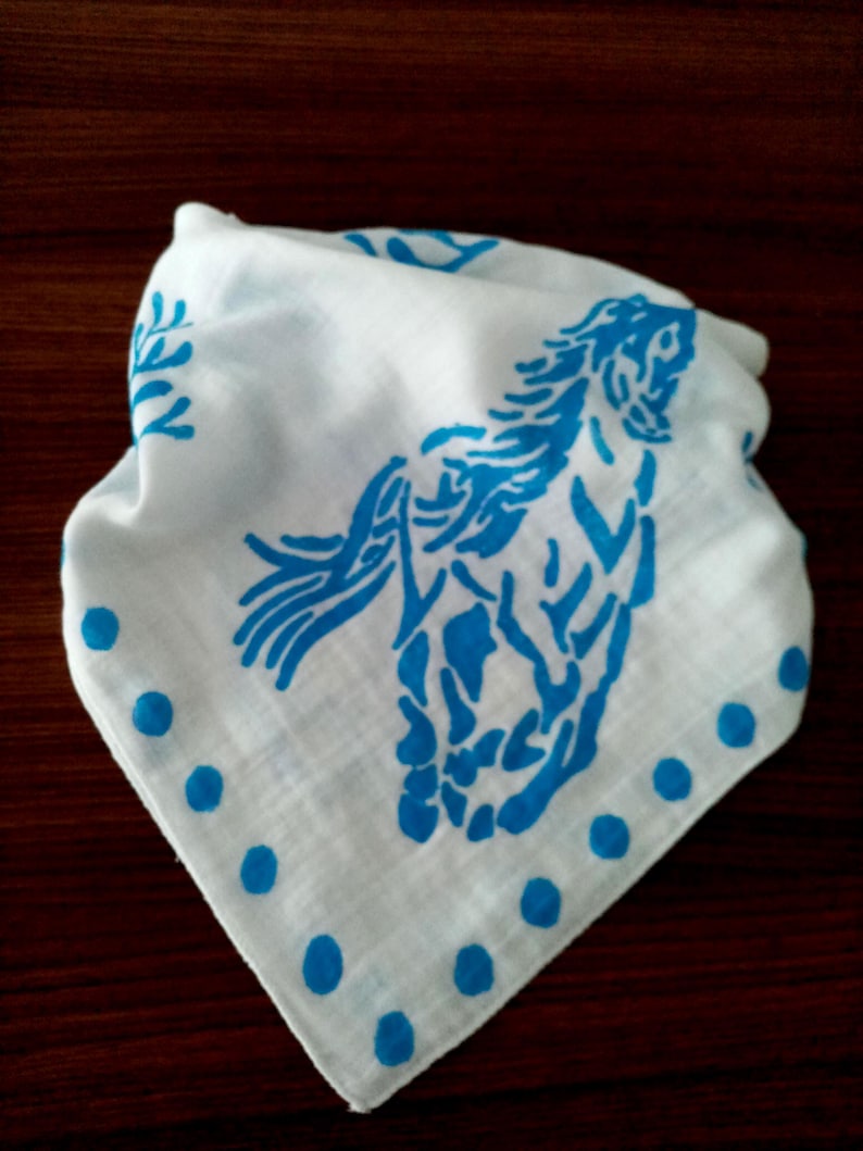 Custom color horse print bandana, western cowboy neck scarf, cowboy bandana, cowgirl scarf, made to order, western bandana, gift for cowgirl image 10