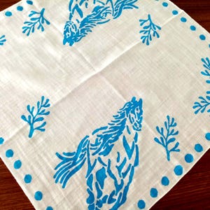 Custom color horse print bandana, western cowboy neck scarf, cowboy bandana, cowgirl scarf, made to order, western bandana, gift for cowgirl image 11