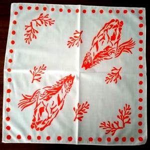 Custom color horse print bandana, western cowboy neck scarf, cowboy bandana, cowgirl scarf, made to order, western bandana, gift for cowgirl image 12