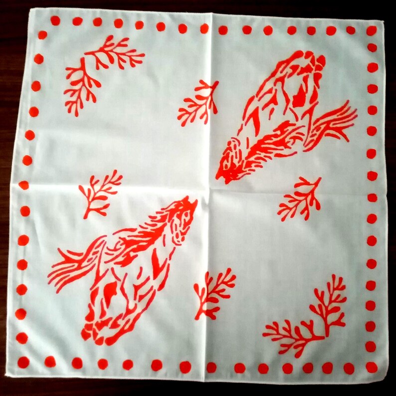 Custom color horse print bandana, western cowboy neck scarf, cowboy bandana, cowgirl scarf, made to order, western bandana, gift for cowgirl image 12