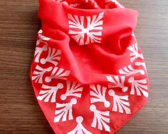 Boho Red bandana, headband scarf,cotton Red Neck scarf,modern  small wrap,boho hippie bandana for women,