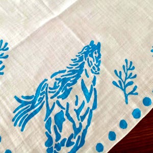 Custom color horse print bandana, western cowboy neck scarf, cowboy bandana, cowgirl scarf, made to order, western bandana, gift for cowgirl image 3