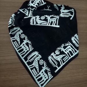 Hitit pattern bandanas, unique design, Anatolian scarf, gift for history lover, image 6