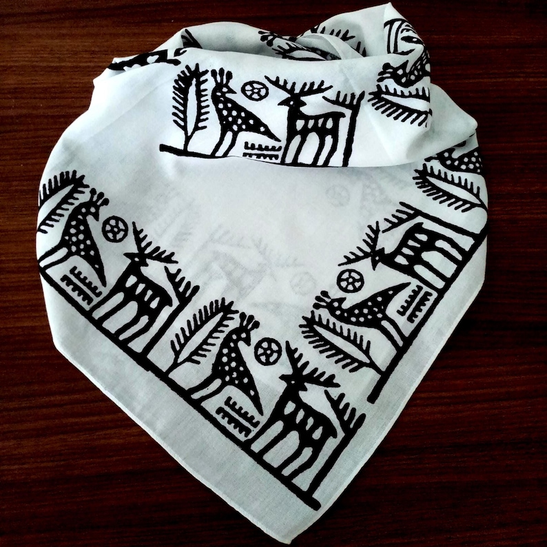Hitit pattern bandanas, unique design, Anatolian scarf, gift for history lover, image 1
