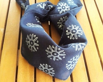 Navy blue bandana, surgical cap bandana, block print scarf, men headbands, bandana for women and men, blue bandana, organic cotton headband