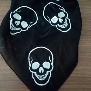 Halloween accessories, black skull bandana, halloween neckerchief, skeleton headbands, Happy Halloween, witch neckscarf, party costum scarf