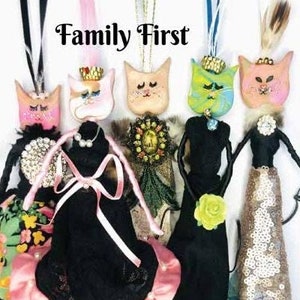 Adorable Cat greeting cards, Cat Family, all occasion cards, blank card 4x6