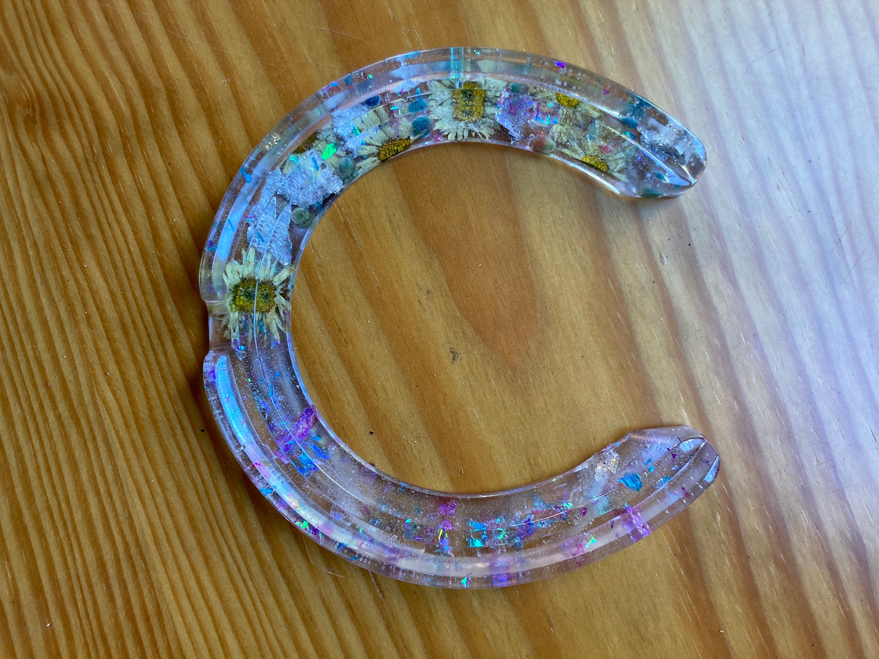 Resin horseshoe with YOUR horses hair. Etsy