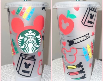Teacher Cold Cup ~ Teacher Gift ~ Teacher Appreciation Gift ~ Mouse Ears ~ Gift Ideas for Teachers ~ Coffee Cold Cup ~ Holidays