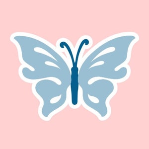 Blue Butterfly Sticker ~ Waterproof ~ Laptop ~ Water Bottle ~ Decal ~ Gift Ideas ~ Spring ~ Butterfly ~ Cute ~ Vinyl Sticker