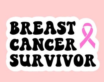 Breast Cancer Survivor Sticker ~ Waterproof ~ Laptop ~ Water Bottle ~ Decal ~ Gift Ideas ~ Women ~ Awareness ~ Support ~ Warrior