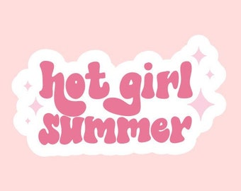 Hot Girl Summer Sticker ~ Waterproof ~ Single ~ Divorced ~ Laptop ~ Water Bottle ~ Notebook ~ Decal ~ Gift Ideas ~ For Her ~ Summer ~ Vacay