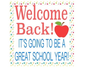 PRINTABLE Welcome Back to School Tags, First Day of School Tags, It's Going to be a great year, Class Gift, Teacher Gift, Gift Tags