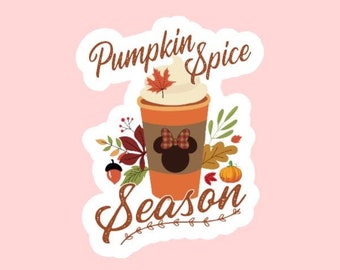 Pumpkin Spice Season Sticker ~ Waterproof ~ Laptop ~ Water Bottle ~ Decal ~ Gift Ideas ~ Fall ~ Autumn ~ Halloween ~ Coffee ~ Drinks