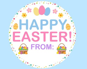 PRINTABLE Easter Gift Tag ~ Happy Easter ~ From/For Teachers ~ Students ~ Friends ~ Family ~ Label ~ Instant Download ~ Gifts