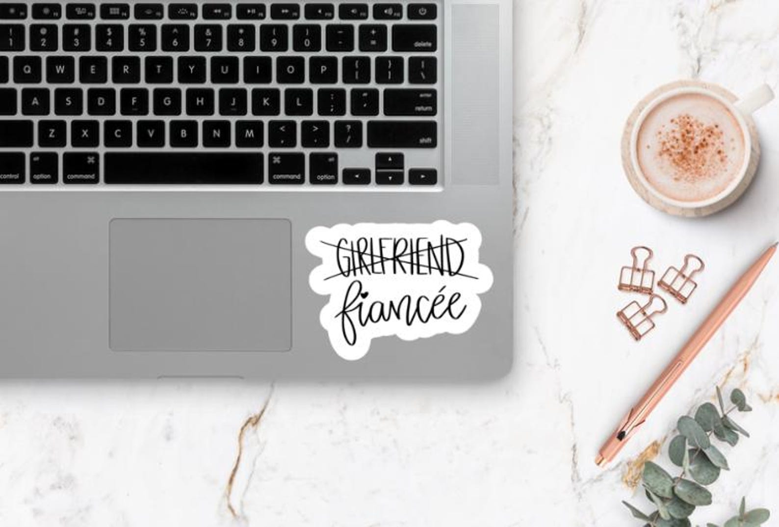 Fiance Sticker ~ Waterproof ~ Engagement ~ Girlfriend Crossed Out ...