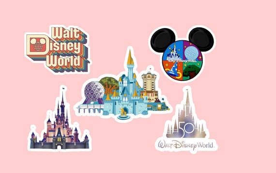 Disney World Castle Sticker+ FREE SHIPPING, Disney Waterproof Sticker,  Disney World Castle Illustration, Disney World Sticker