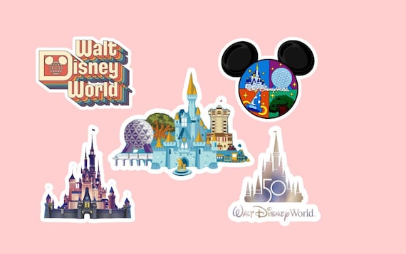 bron Afstoting spelen Walt Disney World Stickers Waterproof Castle 50th - Etsy