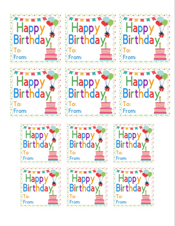 Printable Gift Tags-Page 31  Free printable gift tags, Birthday gift tags  printable, Gift tags printable