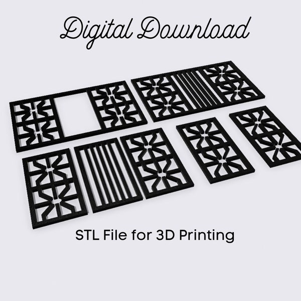STL 3D File Dollhouse Miniature Burners | Modern Mini Stovetop for Resin Printer | Anycubic | Elegoo | Prusa