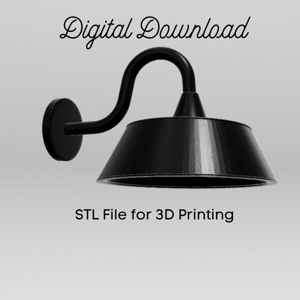 STL File - Farmhouse Industrial Lamp for Dollhouse Miniature 1/12 Scale | Digital 3D Print File | Rustic Mini Decor | RESIN Printers