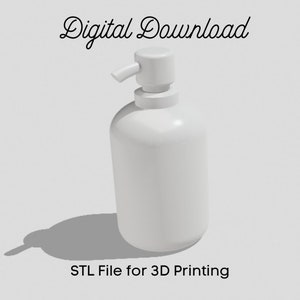 STL File - Miniature Hand Soap Bottle STL File for 3D Printing | 1:12 Scale Dollhouse Decor | Digital Download