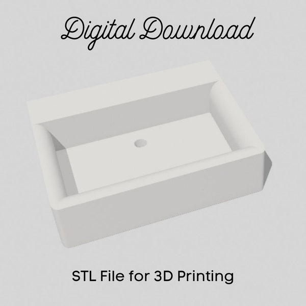 STL File - 3D Printed Dollhouse Miniature Bathroom Sink | 1:12 Scale Vessel Bathroom Sink | Resin or Filament | Elegoo, Anycubic, Bambu