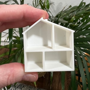 Miniature Flisat Dollhouse | 1:12 Scale Swedish Dollhouse Mini | IKEA-inspired Bookcase Mini Decor