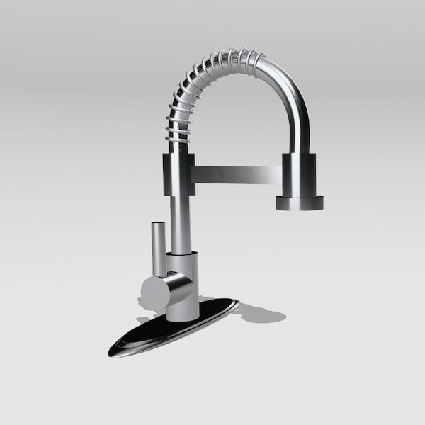 Dollhouse Miniature Kitchen Faucet | 1:12 Scale | 3D Printed Modern Spring Neck Miniature Faucet | U Neck Faucet